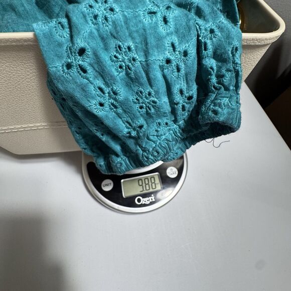 Catherine’s Teal Green Jersey & Eyelet Pullover Blouse Women’s Plus Size 3X - Picture 9 of 9